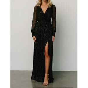 BALTIC BORN Abigail Sparkle Gown Black Long Maxi XXL Dress Cocktail Wedding